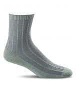 Celadon Wool-Blend Shadow Rib Ankle Socks 