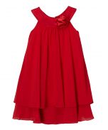 Red Rose Yoke Dress