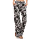 Black & White Floral Pocket Palazzo Pants