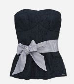 Janna Hollister Black Laced Floral Tank Top