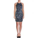 Black Paillettes Shift Dress 