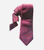 red square print silk men's tie-01.jpg