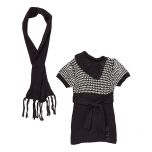 Black Heart Sweater Dress & Scarf