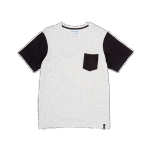Ecru & Black Color Block Tee