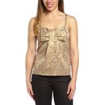 Gold Blousy Bloom Jacquard Tank