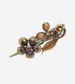 Gemstone Beads Big Hair Barrette Clamp Clip