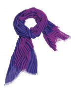Impressionista Stripe Silk Chiffon Scarf 