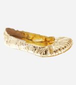 Golden Slip On Ballerina Flats