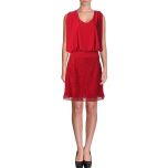 Red Matte Jersey Cocktail Dress