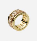 Crystal Gold Band Ring