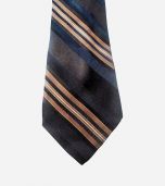 Multi-Color Stripe Skinny Silk Neck Tie