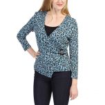 Blue Fields Buckle Wrap Top