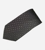 Black & White Dots Silk Tie