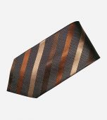 Brown & Beige Dots Silk Tie