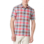 Jaipur Pink Gingham Linen-Blend Button-Up