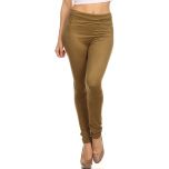 Olive Fold-Over High-Waisted Leggings