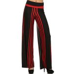 Red & Black Stripe Palazzo Pants