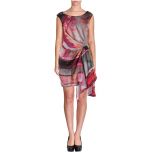 Purple Asymmetrical Hem Casual Dress