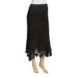 Black Sheer Crochet Maxi Skirt