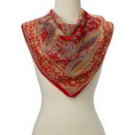 Multicolor Fleck Silk Paisley Scarf