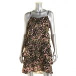 Multicolor Silk Tiered Casual Dress