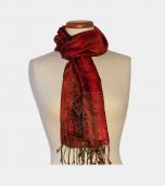 Silk Copper Chocolate India Scarf