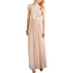 Champagne & Gold Geometric Maxi Dress