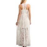 Ivory Lace Racerback Maxi Dress