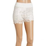 White Crochet Shorts