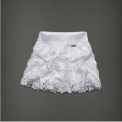 White Lace Ruffle Skirt