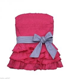  Tiered Ruffle Smocked Tube Top 