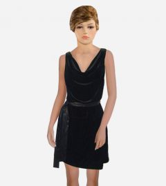 Black Velvet Beaded Dress