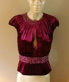 Velvet Beads Formal top
