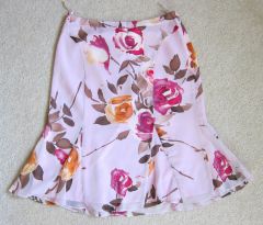 Floral Silk Skirt