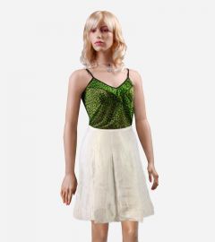 Floral Silk Blend Box Pleat Aline Dress Skirt