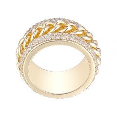 Swarovski® Crystal & Gold Braid Band