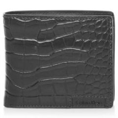 Black Men Leather Billfold Wallet 