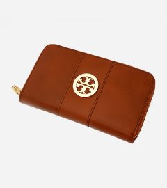 Continental Leather Zip Around Wallet