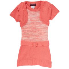 Coral Belted Sweater Dress - Infant & Girls 