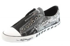 Van Nuys Black Signature Toe-Cap Sneakers