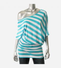 Blue Striped Tunic Top