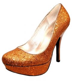 Glitter Bronze Pump Shoe