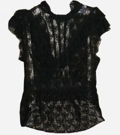 Black Knit Lace Shirt