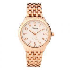 Rose Gold Chain-Link Bracelet Watch