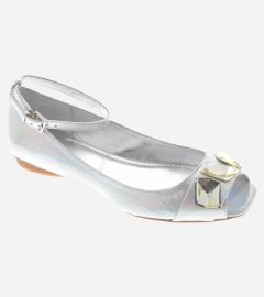Hawaii Silver Peep-toe Shoes