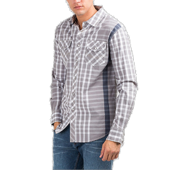 White Plaid Button-Up