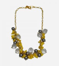 Crystal Flower Charms Necklace