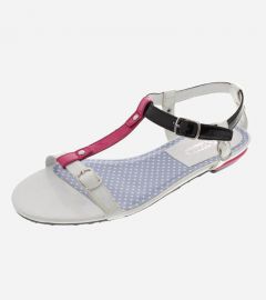 Gramercy Patent Flat T Strap Sandal