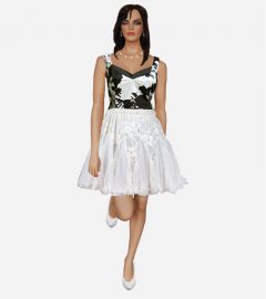 Ivory Lace Tulle Tutu Mini Skirt