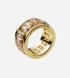 Crystal Gold Band Ring